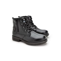 Bota Infantil Saara em Couro - Preto/Café - 02858-... - TESTAAEI