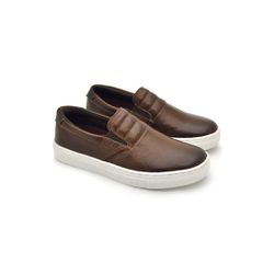 Slip On Yate Infantil Stratus em Couro - Brown - 0... - TESTAAEI