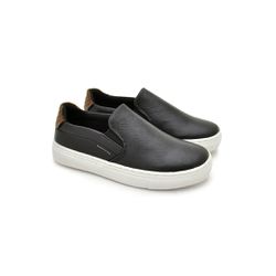 Slip On Yate Infantil Stratus em Couro - Preto/Whi... - TESTAAEI