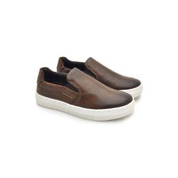 Slip On Yate Infantil Stratus em Couro - Chocolate... - TESTAAEI