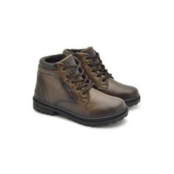 Bota Infantil em Couro Vacanza - Chocolate/Café - ... - TESTAAEI
