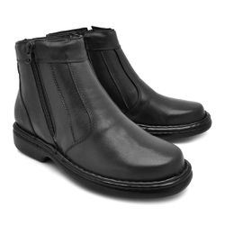 Bota Comfort Lisboa em Couro - Preto - 08710-1104 - TESTAAEI