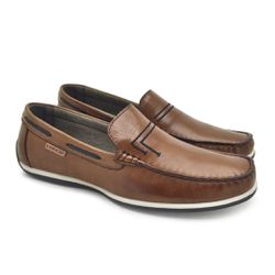 Mocassim Paraty em Couro- Marrom - 03332-1925 - TESTAAEI