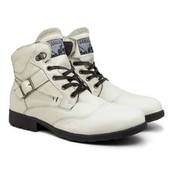 Bota Saara em Couro - Off White - 02806-3051 - TESTAAEI