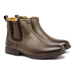 Bota Chelsea Laroche Saara em Couro - Oliva - 0282... - TESTAAEI