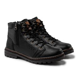 Bota Vacanza em Couro - Cromo Preto E L - 05511-35... - TESTAAEI