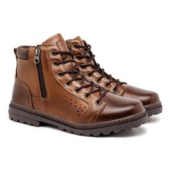 Bota Coturno Laroche Vacanza em Couro - Conhaque E... - TESTAAEI