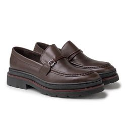 Mocassim Loafer Masculino Londres em Couro - Café ... - TESTAAEI