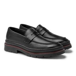 Mocassim Loafer Masculino Londres em Couro - Preto... - TESTAAEI
