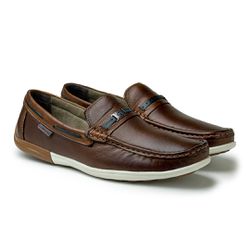 Mocassim Masculino Niteroi em Couro - Chocolate - ... - TESTAAEI