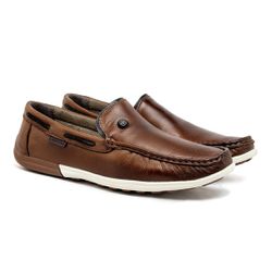 Mocassim Masculino Laroche Niteroi em Couro - Choc... - TESTAAEI