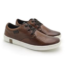 Sapatenis em Couro Masculino North - Brown/Café - ... - TESTAAEI