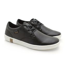 Sapatenis Casual em Couro Masculino North - Preto ... - TESTAAEI