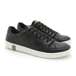 Sapatenis Casual em Couro Masculino North - Preto/... - TESTAAEI