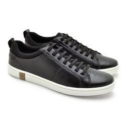Sapatenis Casual em Couro Masculino North - Preto ... - TESTAAEI