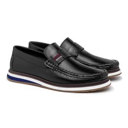 Mocassim Loafer Oasis em Couro - Preto - 09407-222 - TESTAAEI
