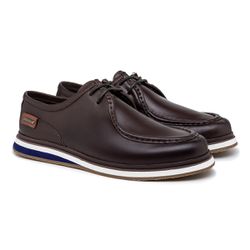 Mocassim Dockside Oasis em Couro - Café - 09411-25... - TESTAAEI