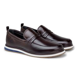 Sapato Casual Laroche Oasis em Couro - Café - 0941... - TESTAAEI