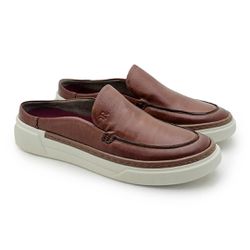 Mule Masculino Titanium em Couro - Brown - 09904-1... - TESTAAEI