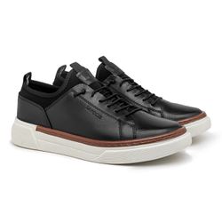 Sapatenis Casual Masculino Titanium em Couro - Pre... - TESTAAEI
