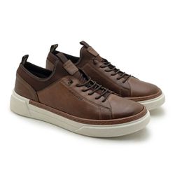 Sapatenis Casual Masculino Titanium em Couro - Cho... - TESTAAEI