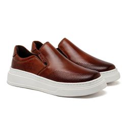 Slip On Masculino Laroche Toquio em Couro - Brown ... - TESTAAEI