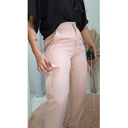 Calça Cargo Jogger Bruna- Rose - THAIS VENTURA