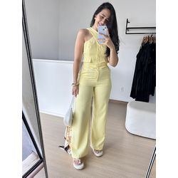 Conjunto Alfaiataria Jasmini-Amarelo - THAIS VENTURA