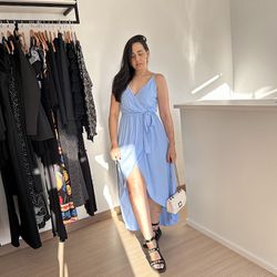 Vestido Izabelle -Azul - THAIS VENTURA