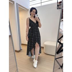 Vestido Izabelle -Poá Preto - THAIS VENTURA