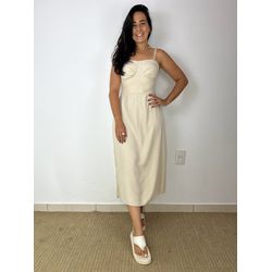 Vestido Midi Amelia-Cru - THAIS VENTURA