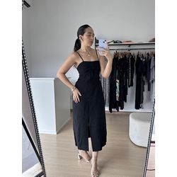 Vestido Gisele Midi-Preto - THAIS VENTURA