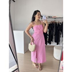 Vestido Gisele Midi-Rosa - THAIS VENTURA