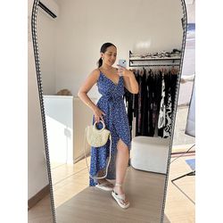 Vestido Izabelle -Liberty Azul - THAIS VENTURA