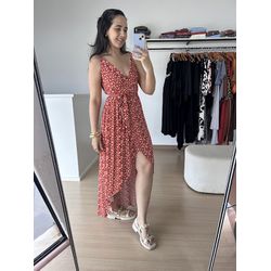 Vestido Izabelle -Marrom estampado - THAIS VENTURA