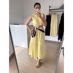 Vestido Marcele Cavado Amarelo - THAIS VENTURA