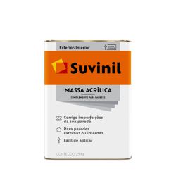 Massa Acrílica 25kg Suvinil - Tinbol Tintas