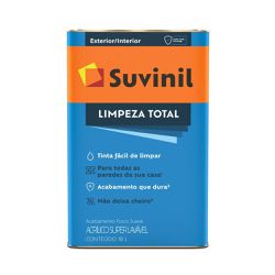 Tinta Acrílico Fosco Suave Limpeza Total 18L Branc... - Tinbol Tintas