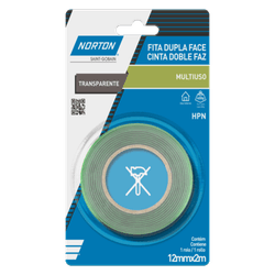 Fita Dupla Face HPN Multiuso 12mm x 2M Norton - Tinbol