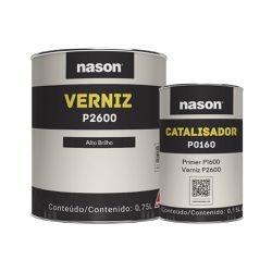 Kit Verniz PU Bi-Componente P2600 900ml Nason Axal... - Tinbol Tintas