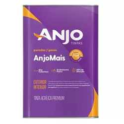 TINTA ACRILICA PREMIUM BRANCA FOSCA 18L ANJO - TINTAS JD