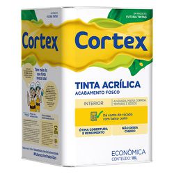TINTA ACRÍLICA FOSCO BRANCO CORTEX 18L FUTURA - TINTAS JD