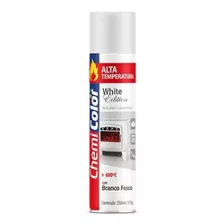 SPRAY ALTA TEMPERATURA BRANCO FOSCO 350ML CHEMICOL... - TINTAS JD