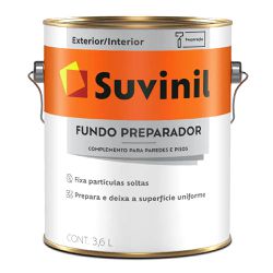 FUNDO PREPARADOR BASE ÁGUA SUVINIL 3,6L - TINTAS JD