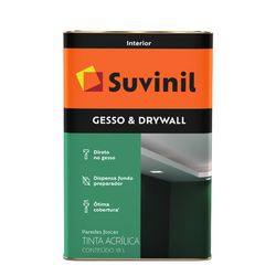 TINTA DIRETO NO GESSO DRYWALL SUVINIL 18L - TINTAS JD