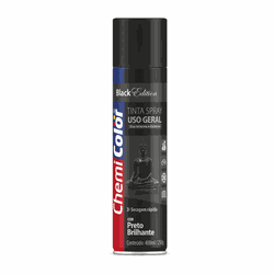 CHEMICOLOR SPRAY PRETO BRILHANTE 400ML - Tintas Oliveira
