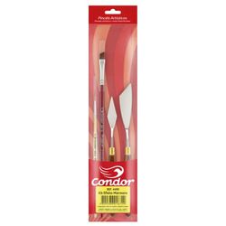CONDOR PINCEL+ESP. EFEITO MARMORE 4PCS - Tintas Oliveira