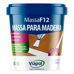 VIAPOL MASSA P/MADEIRA BRANCO F-12 400GR - Tintas Oliveira