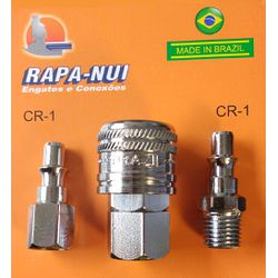 RAPA NUI ENGATE RÁPIDO DE ROLETE EM AÇO CR1 KIT 3 PEÇAS 