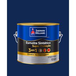 SHERWIN WILLIAMS ESMALTE SINTÉTICO SUPER PROTEÇÃO 3 EM 1 AB AZUL DEL REY 